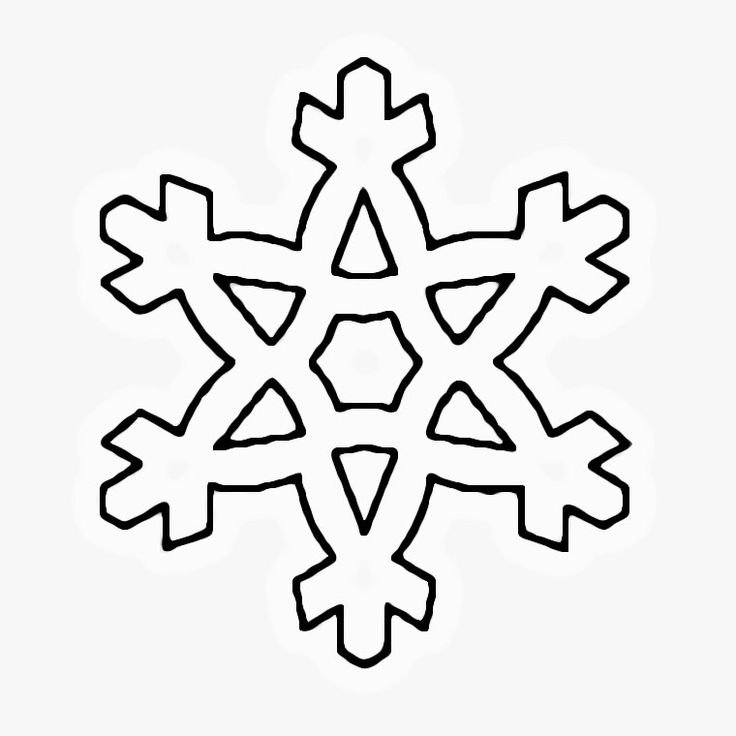 Снежинка раскраска
