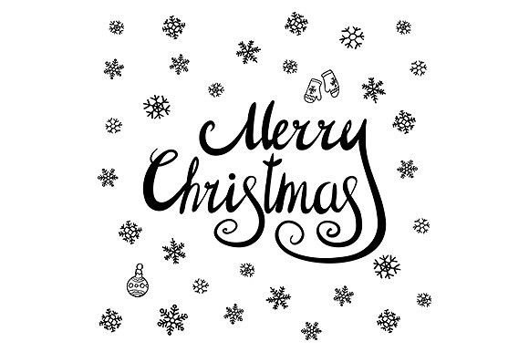 Мэри Кристмас карандашом