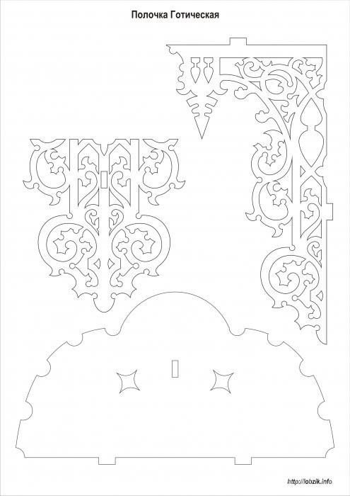 Полка из фанеры чертежи