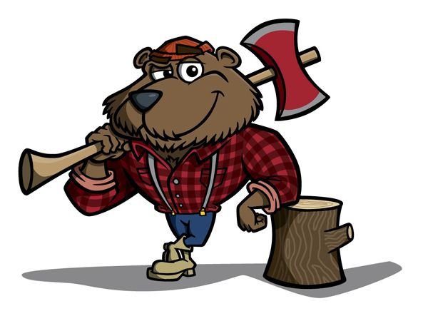 Медведь с топором