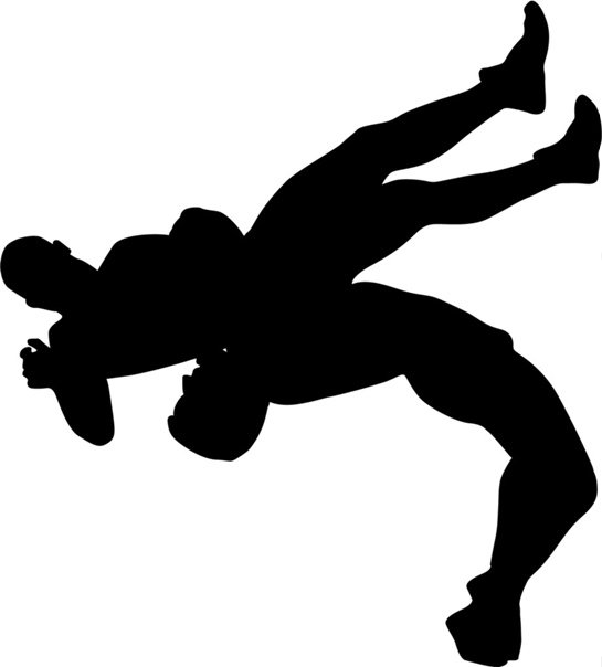 Вольная борьба вектор силуэт