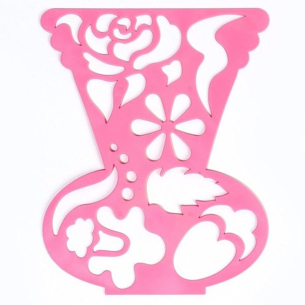 Трафарет ваза для цветов