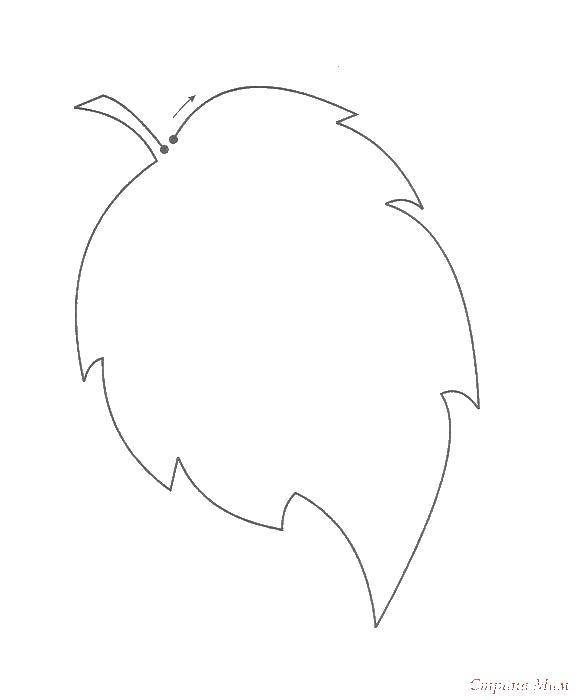 Трафарет листочка