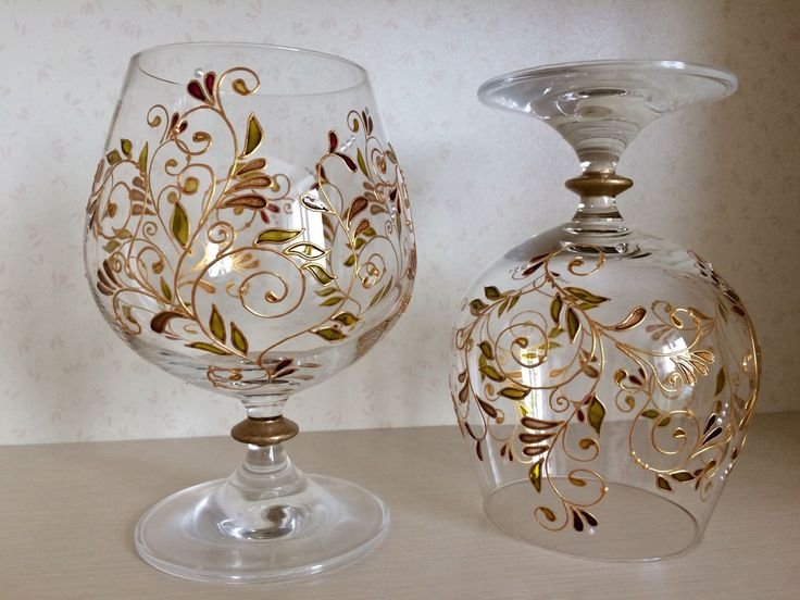 Витражная роспись бокалов