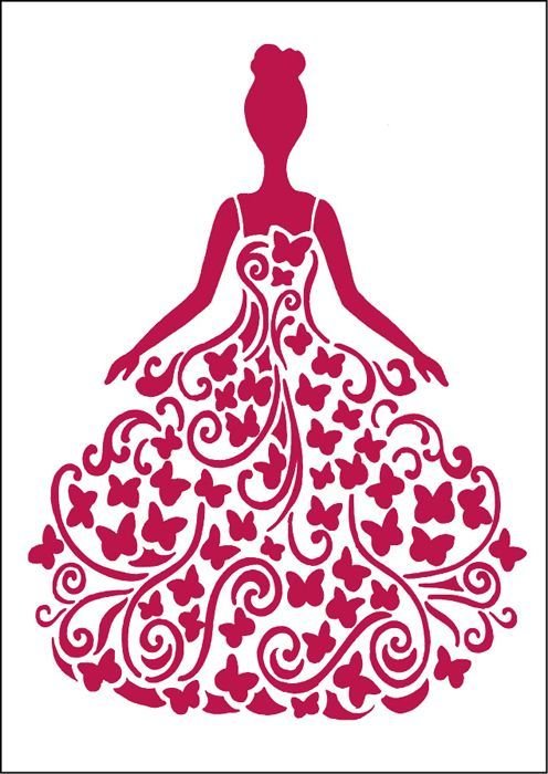 Девушка шаблон для вырезания