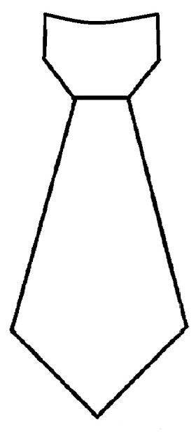 Трафарет галстука для аппликации