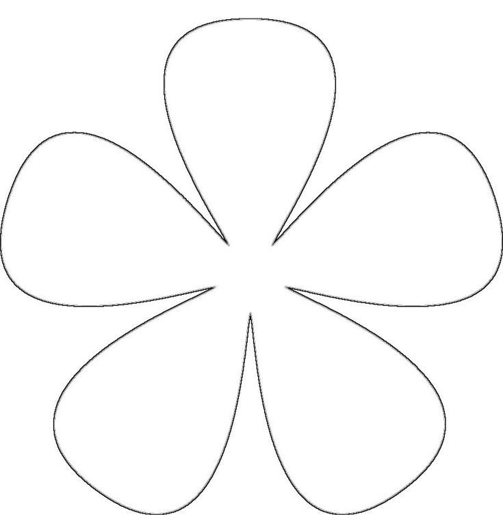 Трафарет цветочка для вырезания