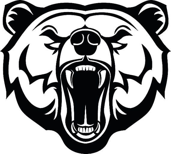 Морда медведя трафарет