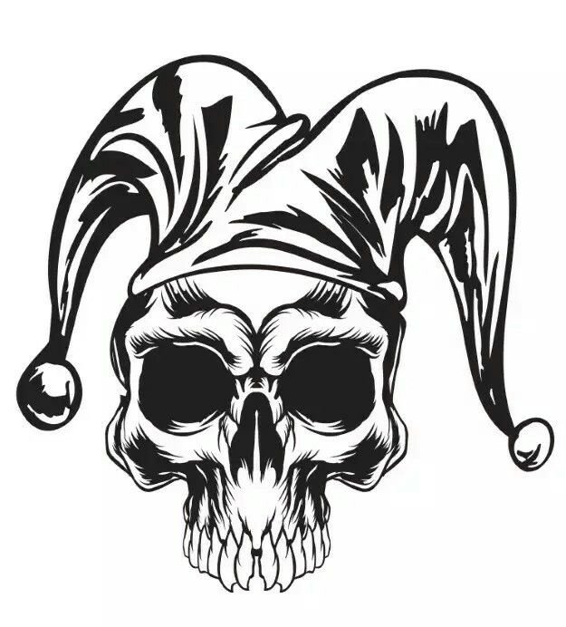 Череп в колпаке шута