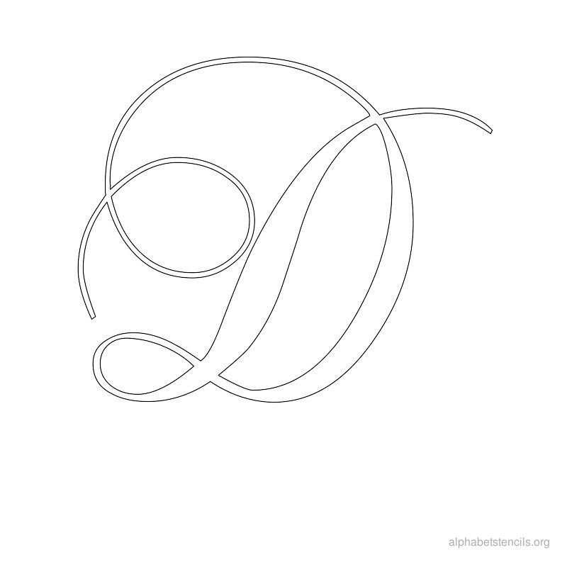 Буква д трафарет
