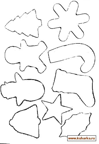 Формочки для пряников новогодние трафареты
