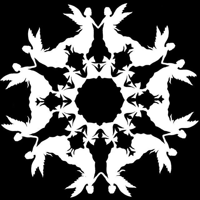 Снежинки из бумаги с животными