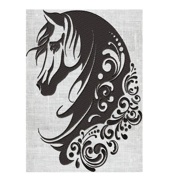 Трафарет лошади