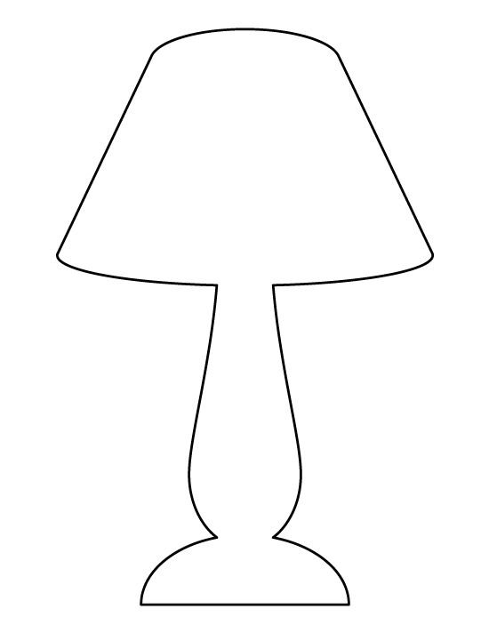 Лампа настольная трафарет