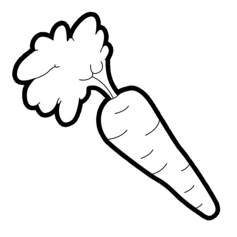 Морковка раскраска для детей