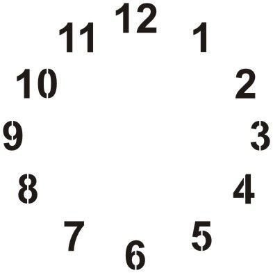 Циферблат от 1 до 12