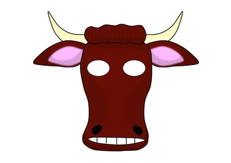 Бумажные маски быка