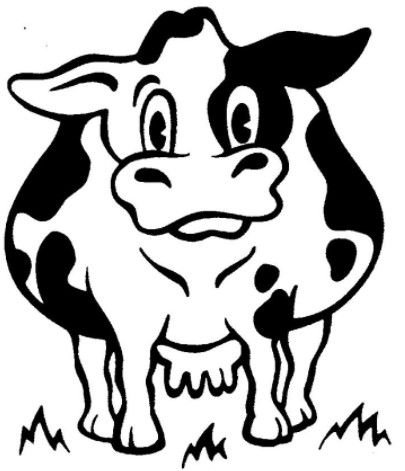 Раскраска корова