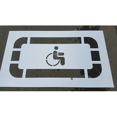 Трафарет для нанесения мест парковки для МГН 1600х800 мм