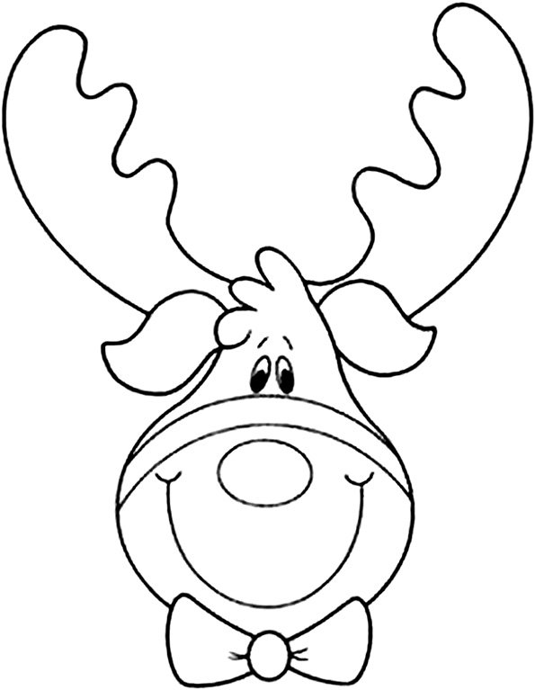 Рождественский олень раскраска