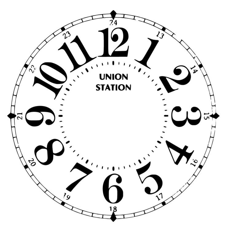 Циферблат часов без стрелок