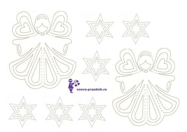 Трафарет "ангелы"