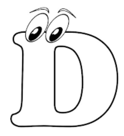 Веселые буквы для раскрашивания