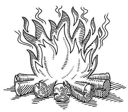 Костер раскраска