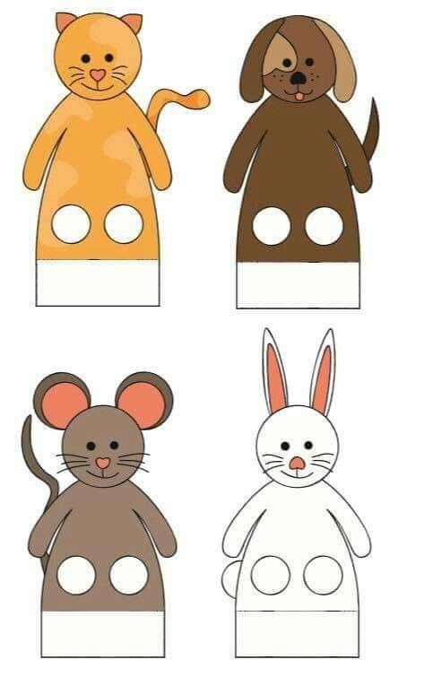 Кукольный пальчиковый театр своими руками из бумаги