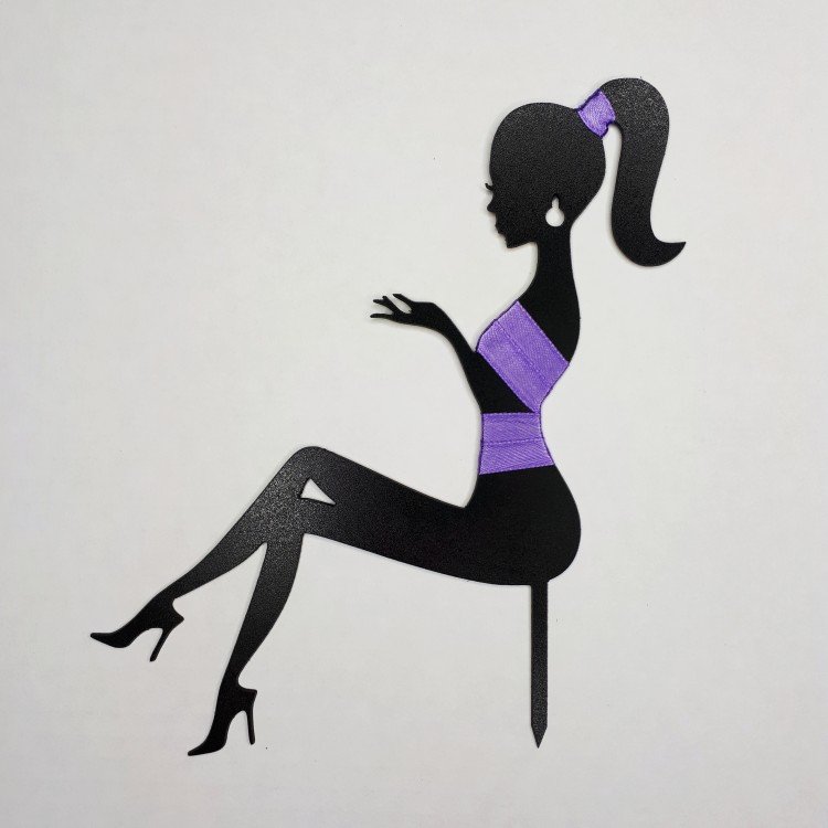 Пластиковый Топпер девушки