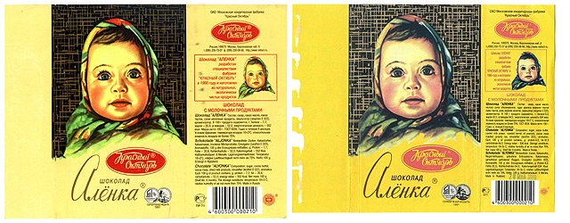 Шоколад Аленка этикетка