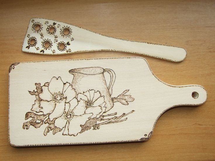 Узоры для выжигания на разделочной доске