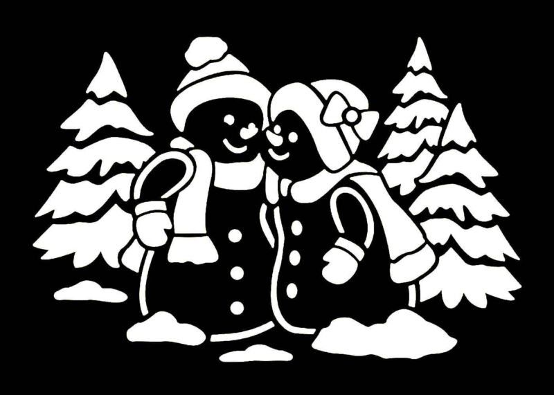 Трафареты на новый год для искусственного снега