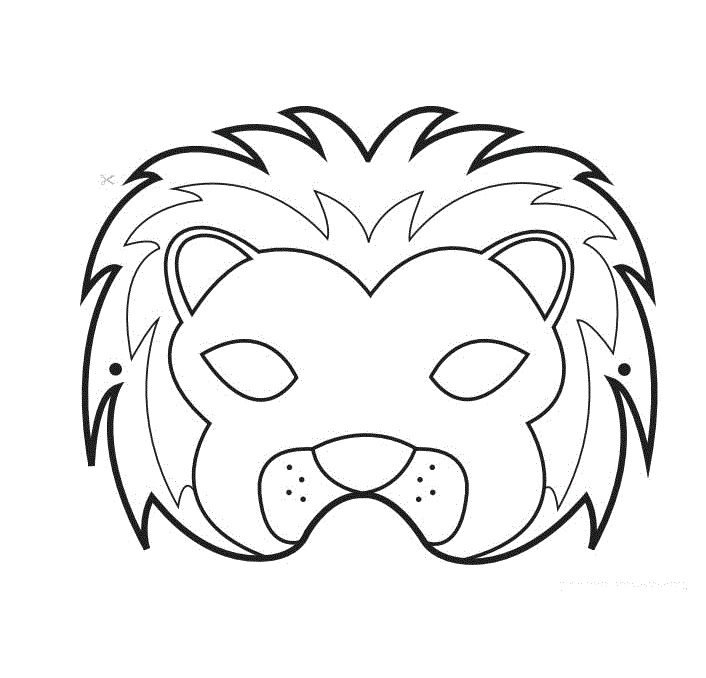 Маска раскраска для детей