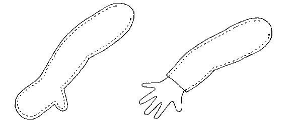 Выкройки ручки и ножки