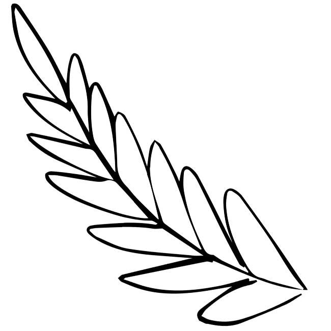 Трафарет листочка