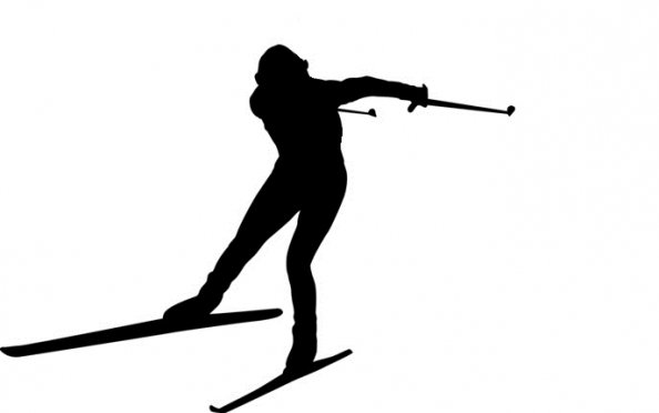 Лыжник силуэт