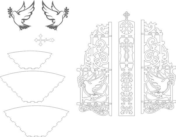 Полка для икон чертеж из фанеры