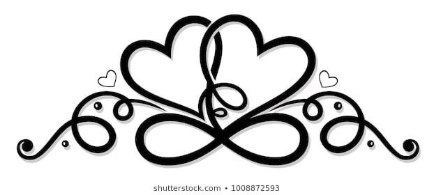 Сердечко с завитушками