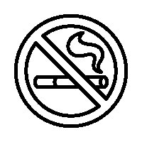 Знак не курить для раскрашивания