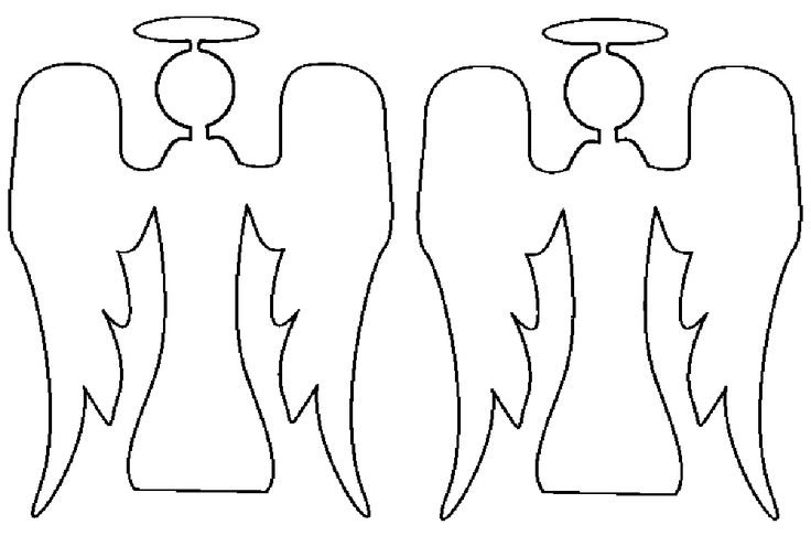 Ангелок из бумаги трафарет