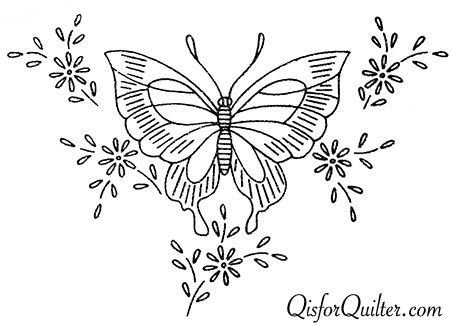 Эскиз бабочки для вышивки