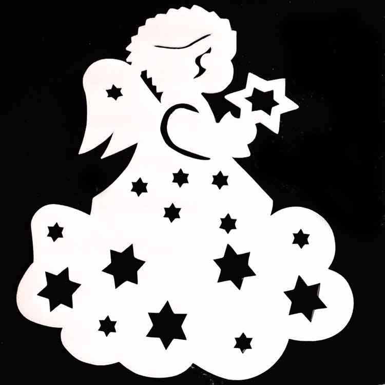 Фигурки новогодние на окно из бумаги