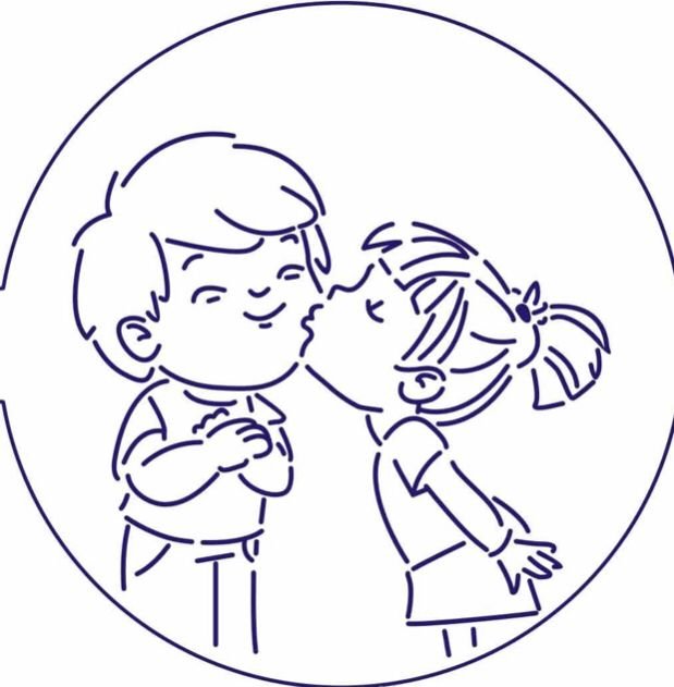 Рисунок мальчика и девочки для торта