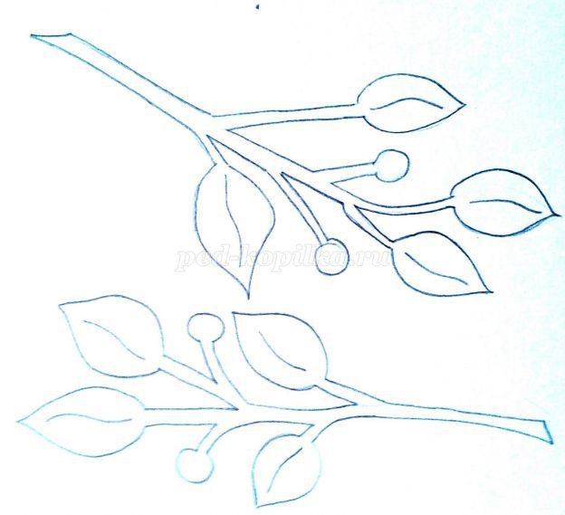 Ветка шаблон для аппликации