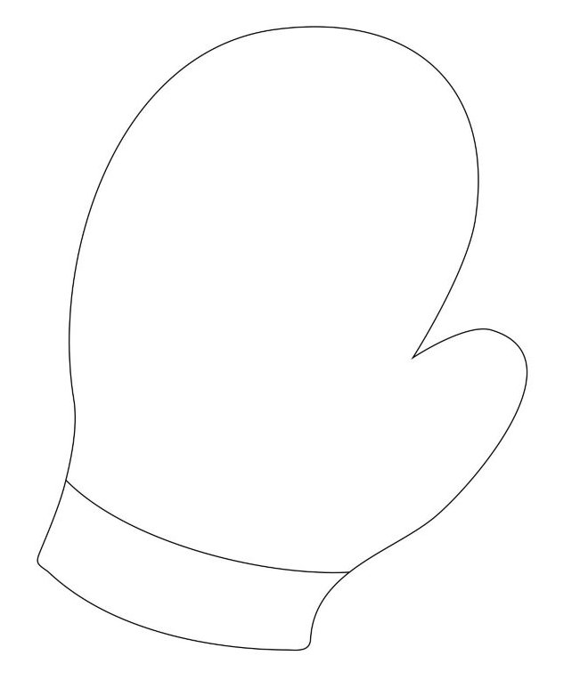 Рукавица трафарет