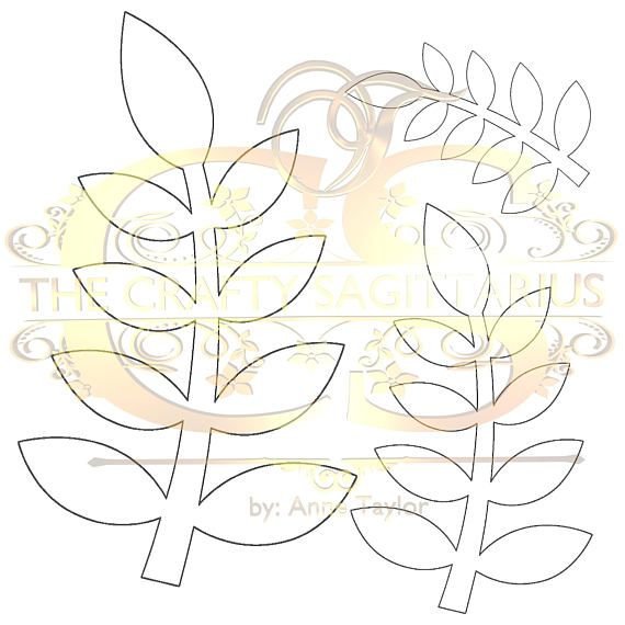 Шаблоны листьев для цветов из бумаги