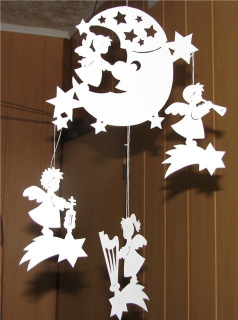 Подвесные украшение окон на новый год