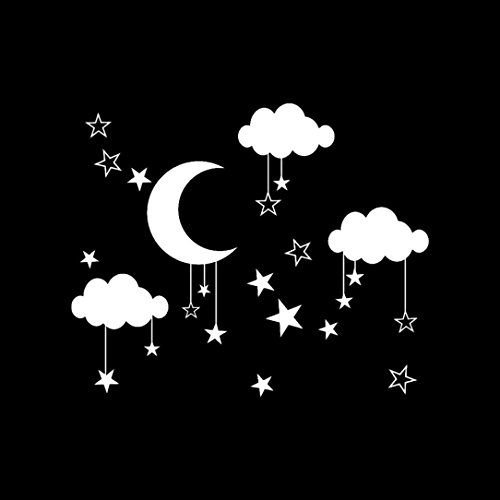 Трафарет Луна и звезды