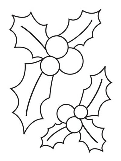 Листики трафарет на новый год